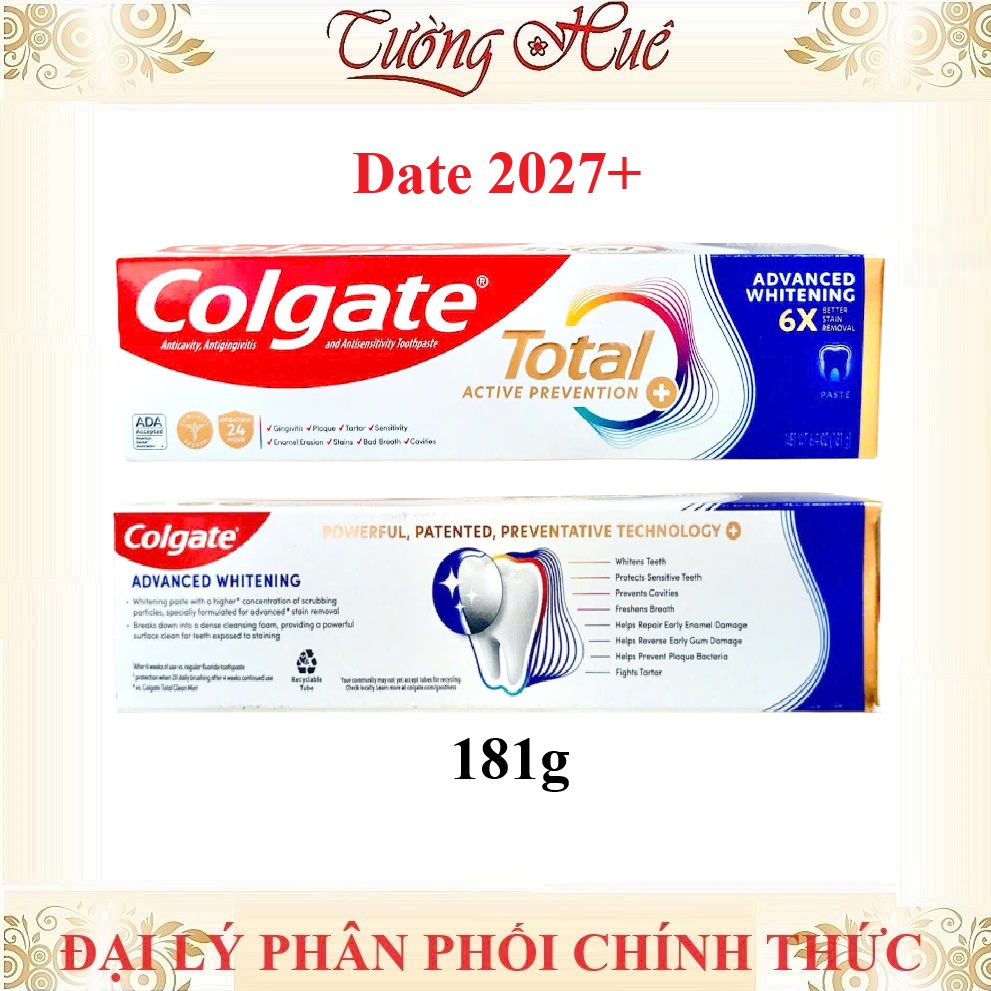 Kem Đánh Răng Colgate Total Whitening - 181g