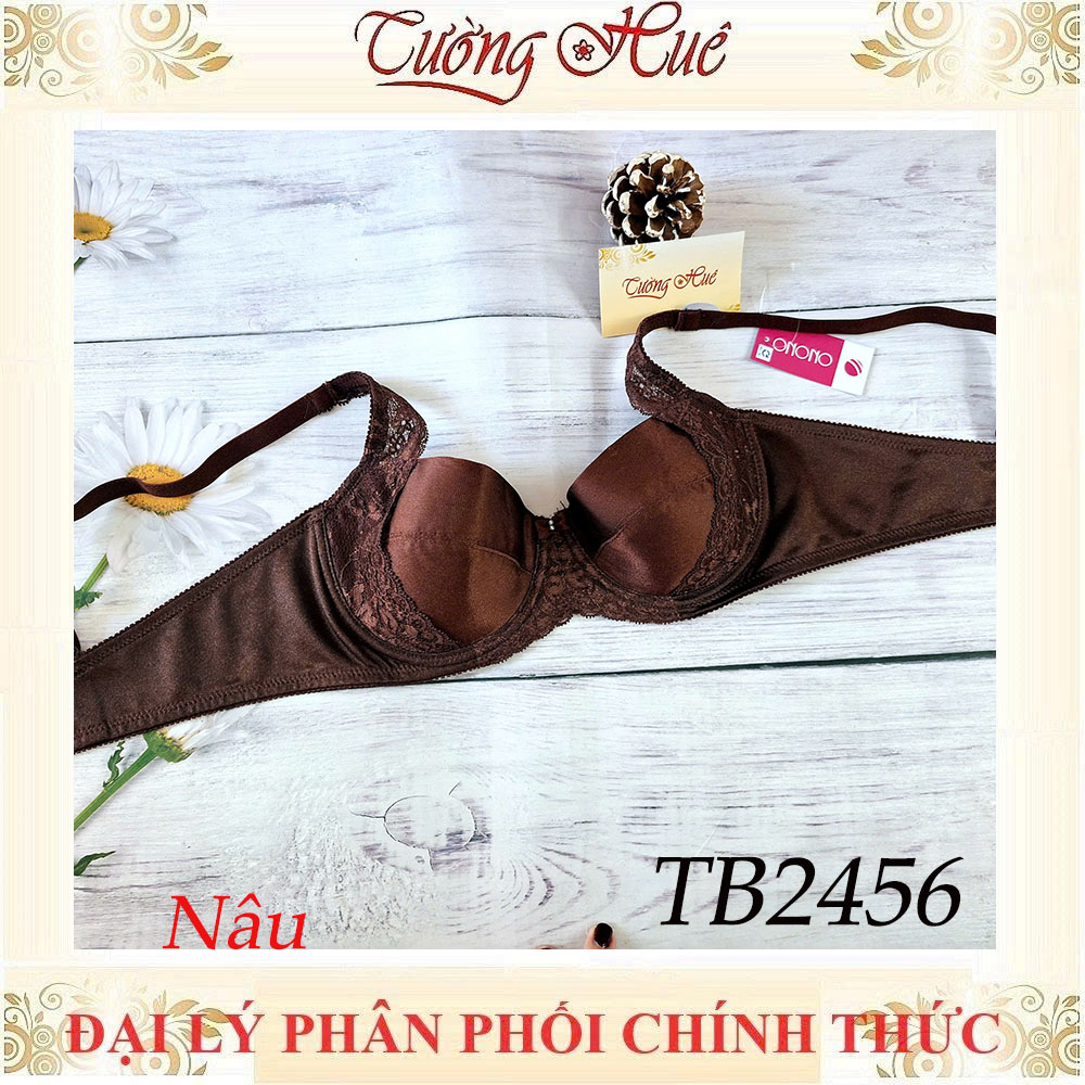 Áo Lót Nữ Thái Lan ONONO TB2456 / TB2452 Có Gọng Mút Mỏng Trơn Phối Ren 2 Móc Cài.