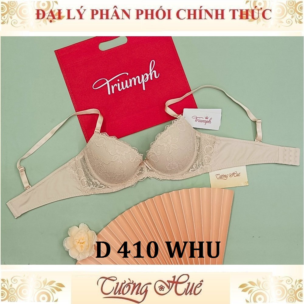 Áo lót nữ Triumph D 410 WHU Có Gọng Ren Nâng Vừa Mút 3cm( Đệm Tháo Rời).