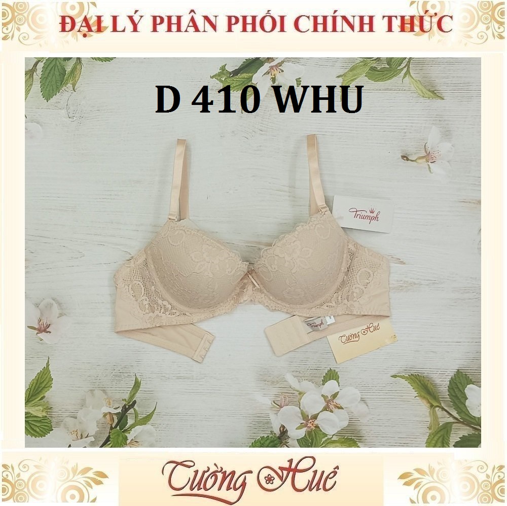 Áo lót nữ Triumph D 410 WHU Có Gọng Ren Nâng Vừa Mút 3cm( Đệm Tháo Rời).