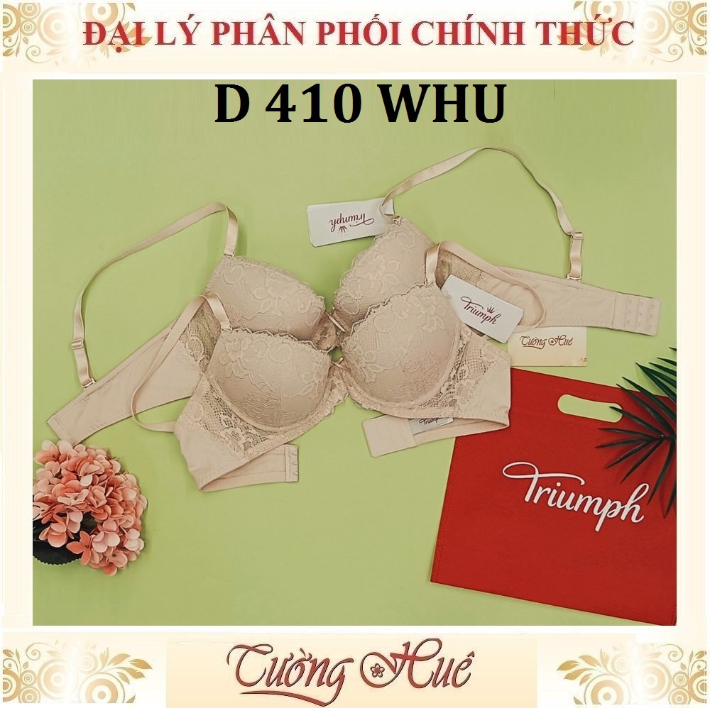 Áo lót nữ Triumph D 410 WHU Có Gọng Ren Nâng Vừa Mút 3cm( Đệm Tháo Rời).