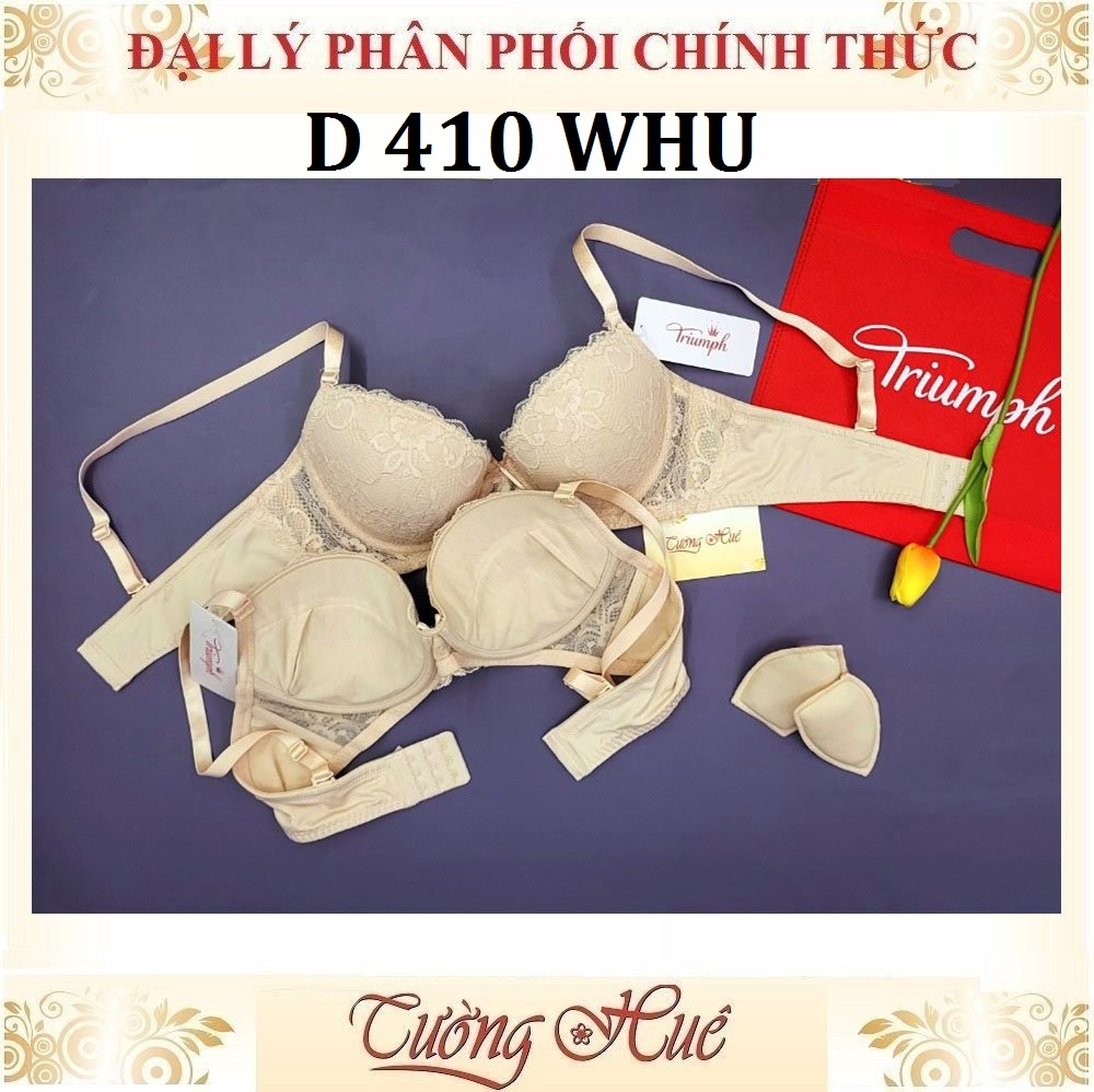 Áo lót nữ Triumph D 410 WHU Có Gọng Ren Nâng Vừa Mút 3cm( Đệm Tháo Rời).