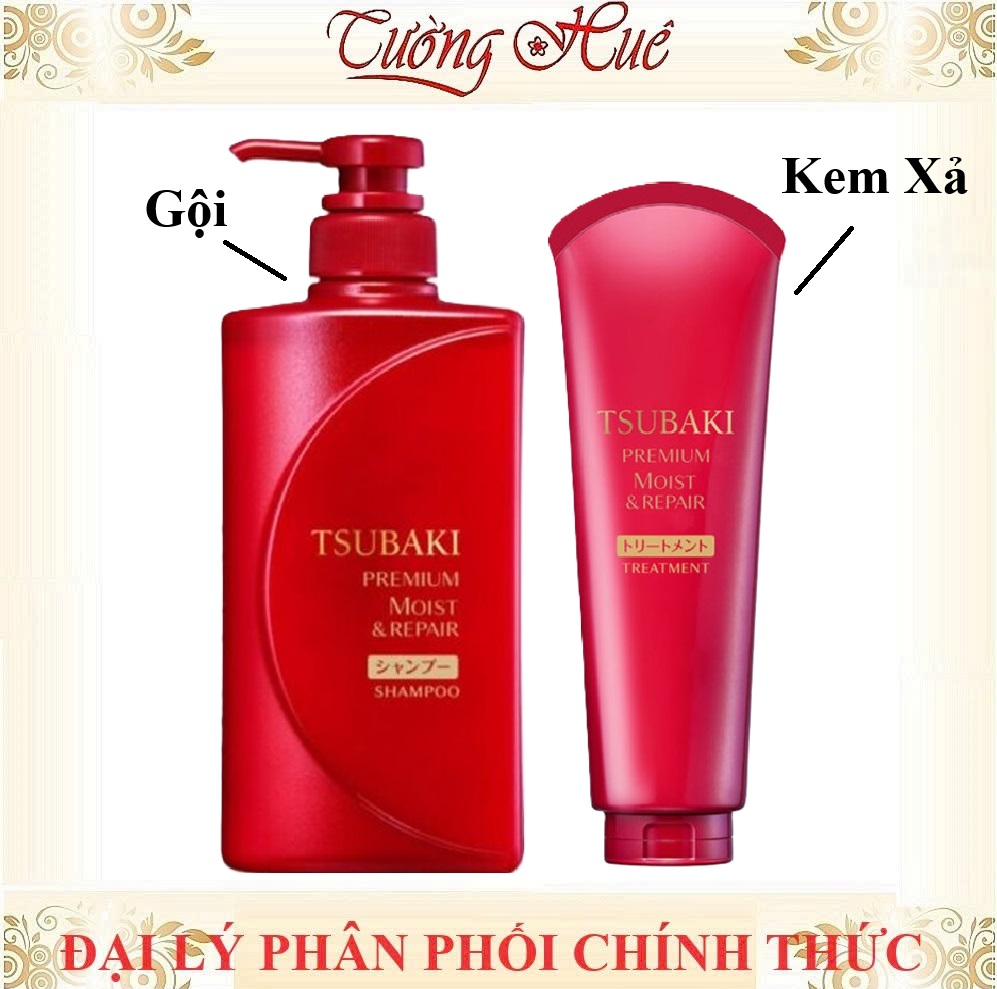 Dầu Gội và Xả Cao Cấp Dưỡng Tóc Bóng Mượt Tsubaki Premium Moist Shampoo - 490ml (Có Lựa Chọn)