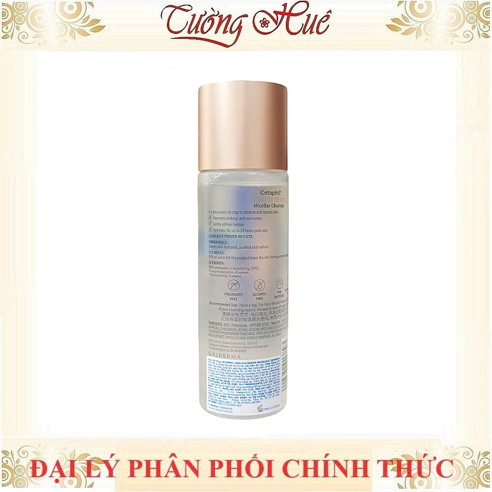 Nước Tẩy Trang Cetaphil Healthy Renew Micellar Cleanser Làm Sạch Dịu Nhẹ Cho Da Nhạy Cảm 160ml