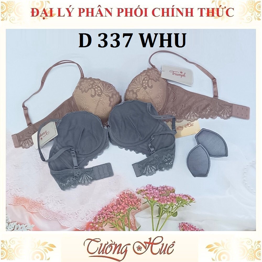 Áo lót nữ Triumph D 337 WHU Có Gọng Ren Nâng Mút Dầy 5cm( Đệm Tháo Rời).