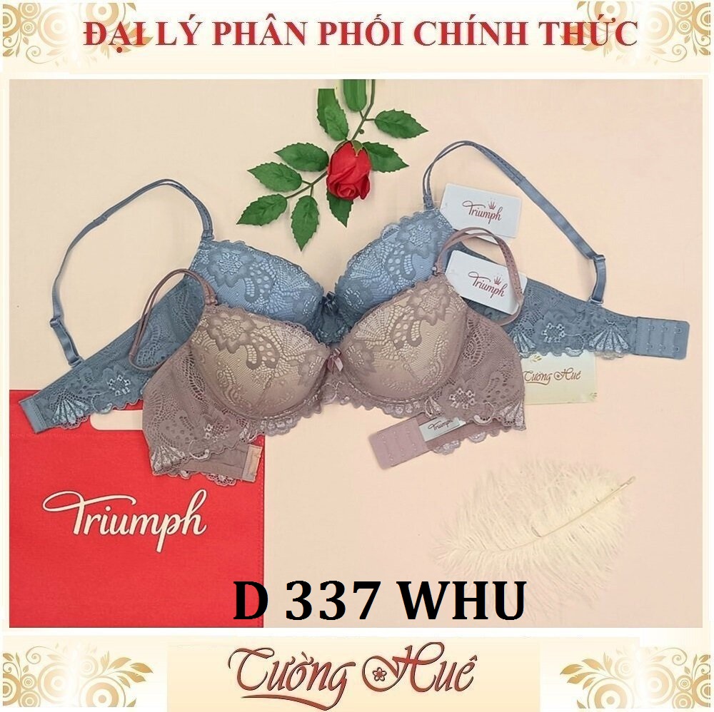 Áo lót nữ Triumph D 337 WHU Có Gọng Ren Nâng Mút Dầy 5cm( Đệm Tháo Rời).