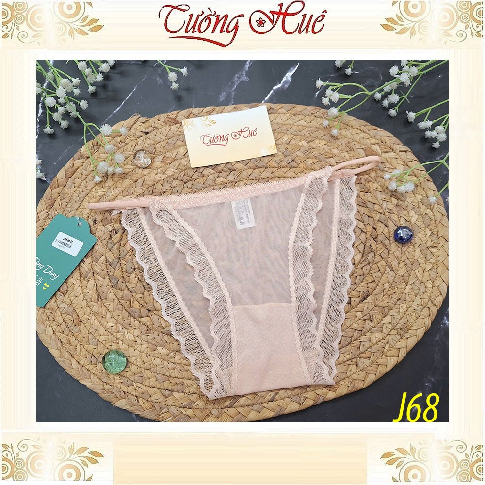 Quần Lót Nữ Ding Dang J68 Vải Voan Mỏng Mát Viền Ren Mềm