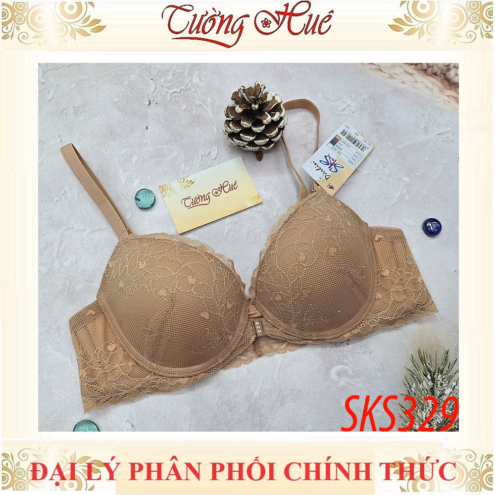 Áo lót nữ ren Darlin SKS329 cài trước mút đệm dày vừa nâng ngực