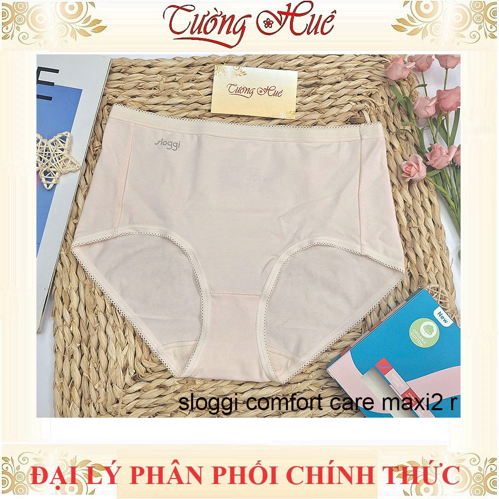 Quần Lót Nữ Triumph Sloggi Comfort Care Maxi2 R Trơn Cotton Hữu Cơ Lưng Cao Mềm Mịn