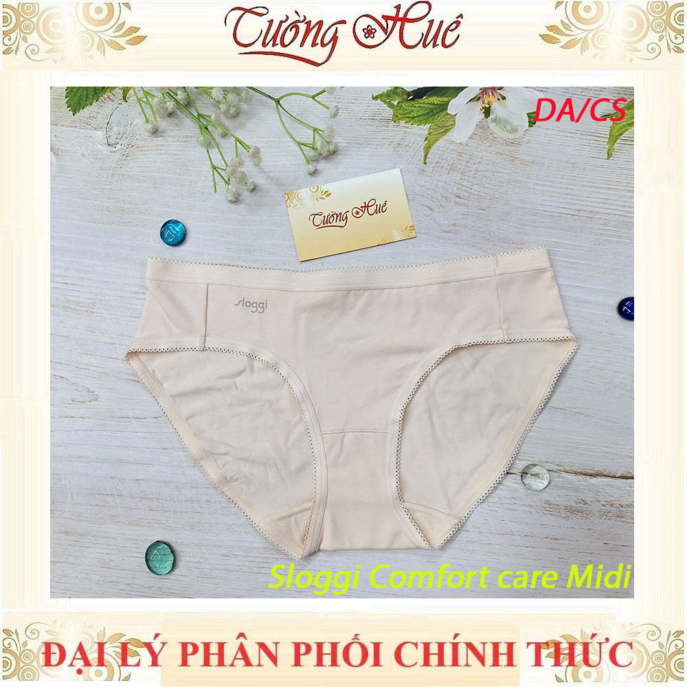 Quần Lót Nữ Triumph Sloggi Comfort care Midi Trơn Vải Cotton Hữu Cơ Mềm Mịn Lưng Vừa