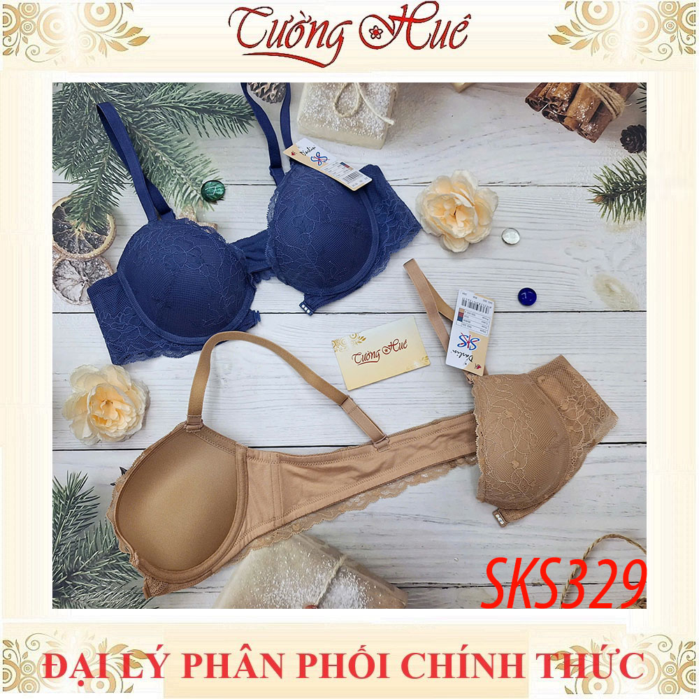Áo lót nữ ren Darlin SKS329 cài trước mút đệm dày vừa nâng ngực