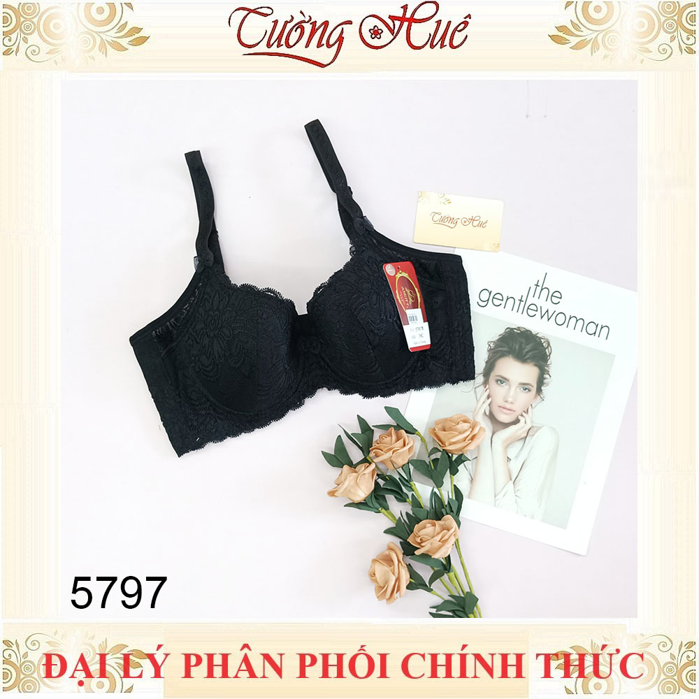 Áo Lót Nữ Đài Loan Aseity 5797 Có Gọng Bảng Lưng To Phối Ren Mút Siêu Mỏng Cúp C và D