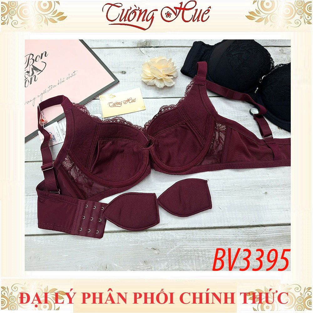 Áo lót nữ Bon Bon BV3395 Có Gọng Phối Ren Mút Mỏng Lưng Bảng To 3 Nức.
