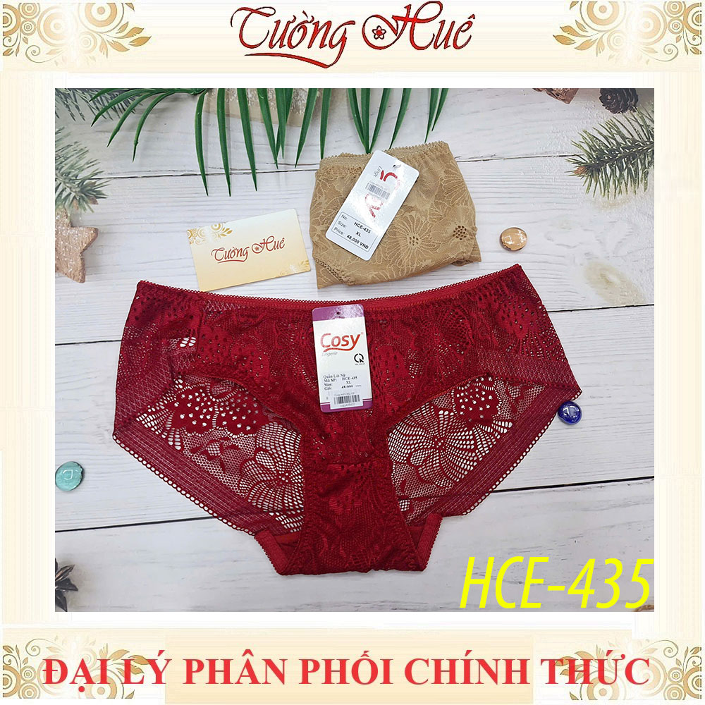 Quần lót nữ Cosy HCE 435 ren thêu hoa lưng thấp