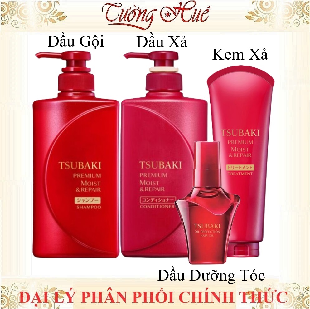 Dầu Gội và Xả Cao Cấp Dưỡng Tóc Bóng Mượt Tsubaki Premium Moist Shampoo - 490ml (Có Lựa Chọn)