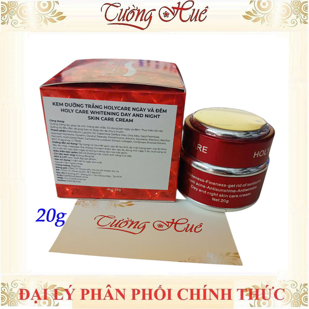 Kem dưỡng trắng, tái tạo da ngày và đêm Holy Care 5 tác dụng SPF50 - 20g - Đỏ