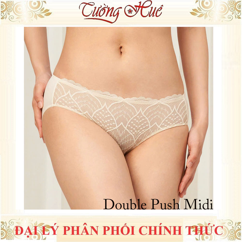 Quần Lót Nữ Triumph Double Push Midi Ren Lưng Vừa Thun Lạnh Mềm Mịn Thoáng Mát