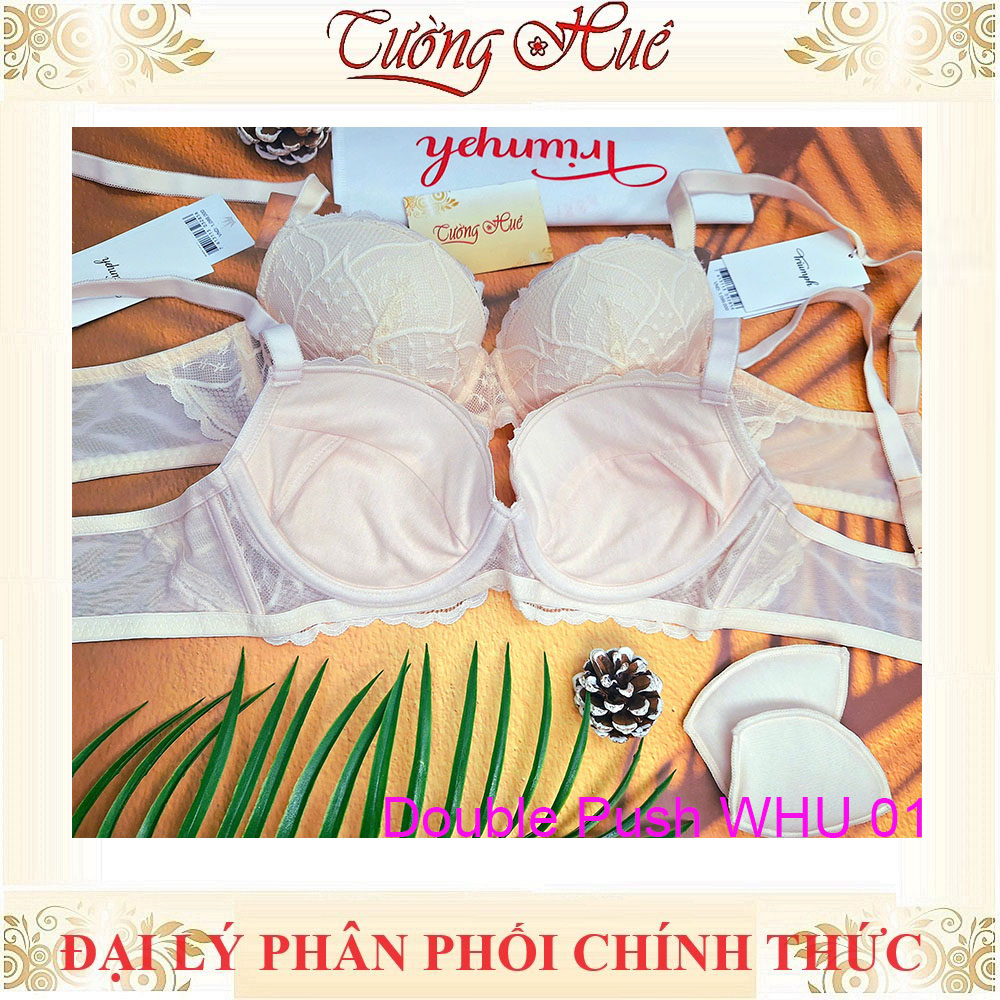 Áo Lót Nữ Triumph Double Push WHU 01  ren mút dày 4cm đệm tháo rời
