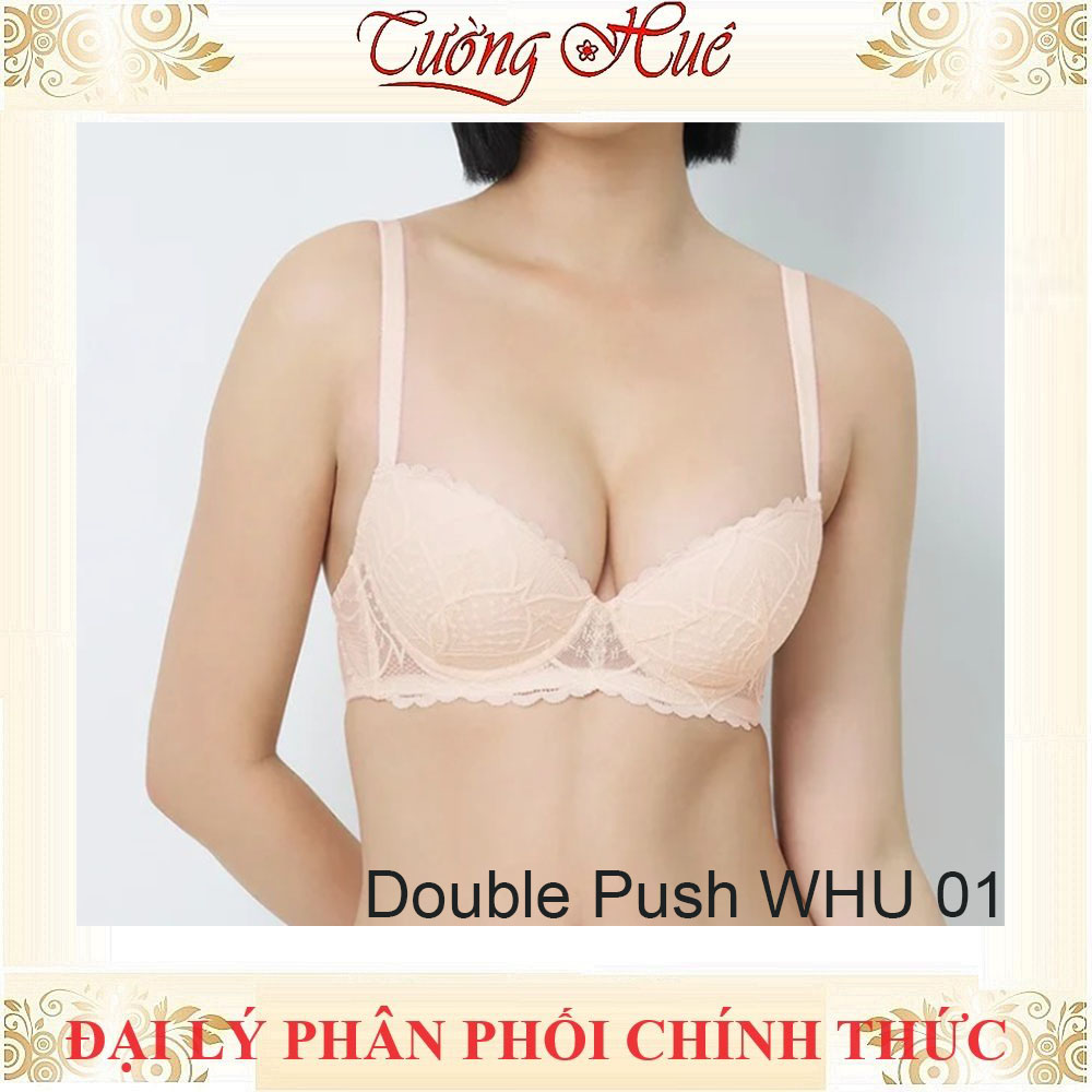 Áo Lót Nữ Triumph Double Push WHU 01  ren mút dày 4cm đệm tháo rời