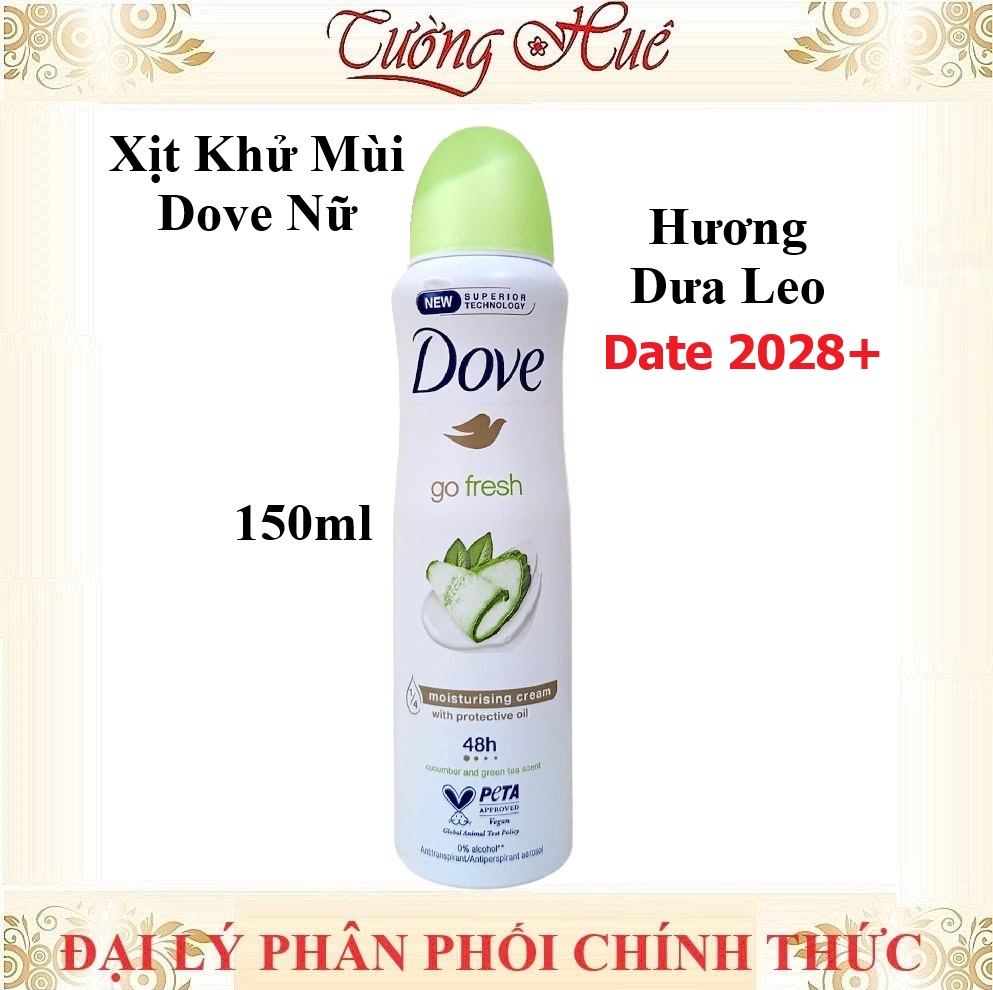 Xịt Khử Mùi Dove Nữ Anti-Perspirant Nhiều Mùi - 150ml (Có Lựa Chọn)