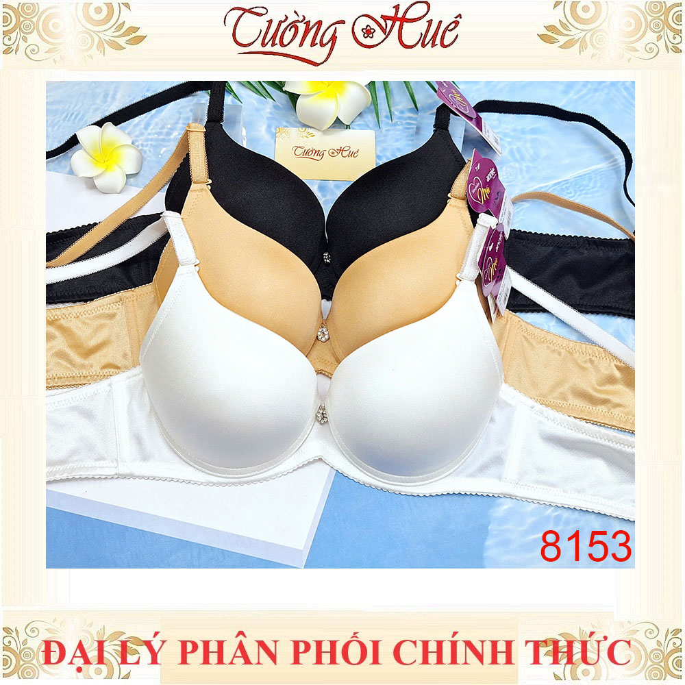 Áo Lót Nữ annie 8153 Trơn Có gọng Mút Đệm 3.5cm Dây Điều Chỉnh Nhỏ bản Lưng Vừa 2 Móc Cài