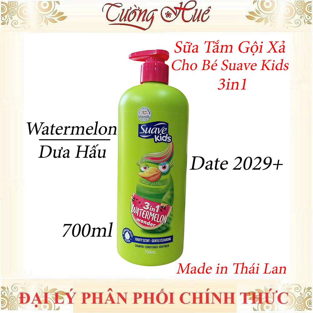 Sữa Tắm Gội Xả Cho Bé Suave Kids 3in1 Thái Lan Nhiều Mùi -700ml