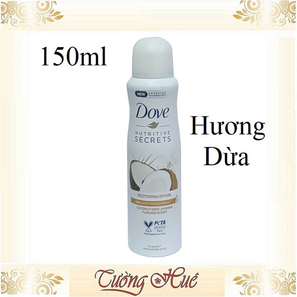 Xịt Khử Mùi Dove Nữ Anti-Perspirant Nhiều Mùi - 150ml (Có Lựa Chọn)