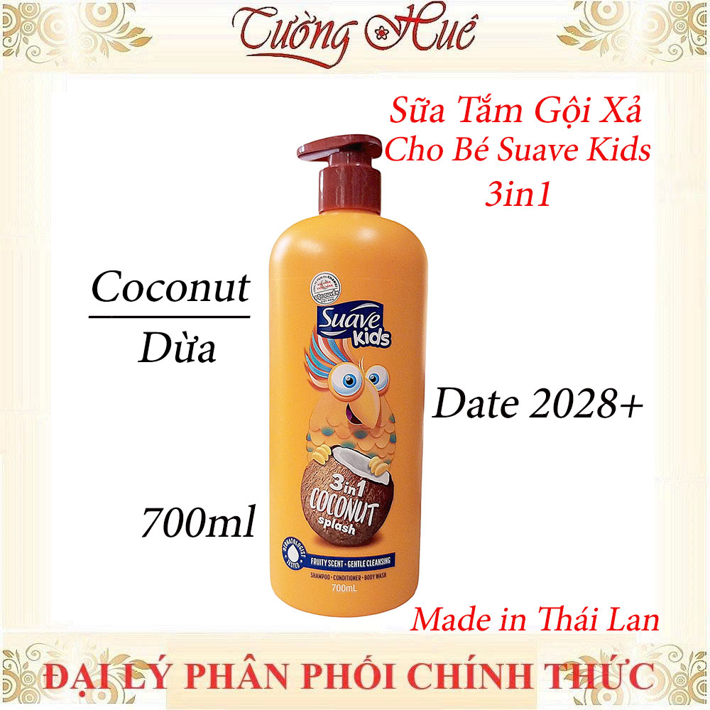 Sữa Tắm Gội Xả Cho Bé Suave Kids 3in1 Thái Lan Nhiều Mùi -700ml