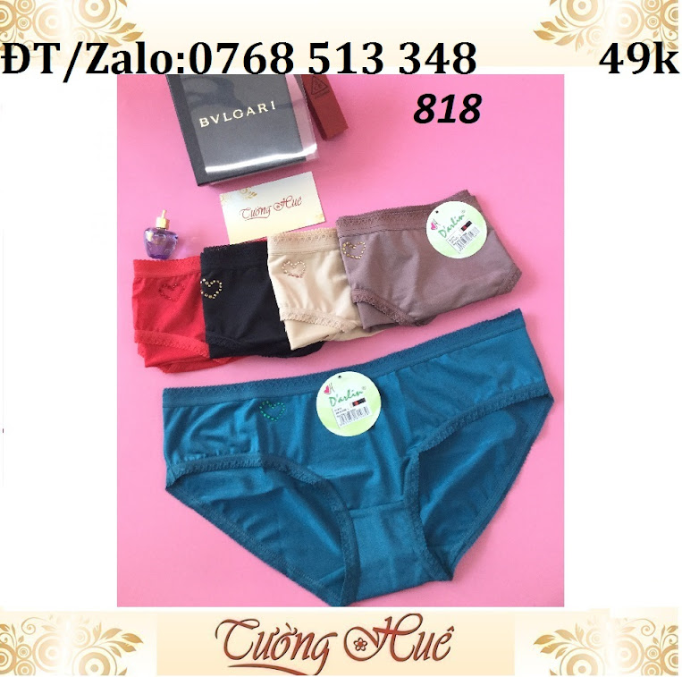 Quần lót nữ Darlin DL818 trơn tim.