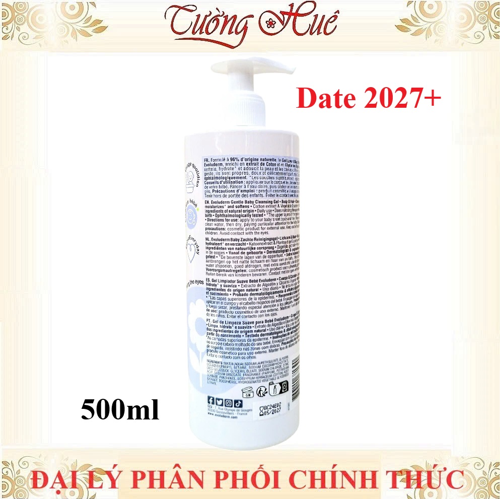 Sữa Tắm Gội Cho Bé Evoluderm BéBé - 500ml
