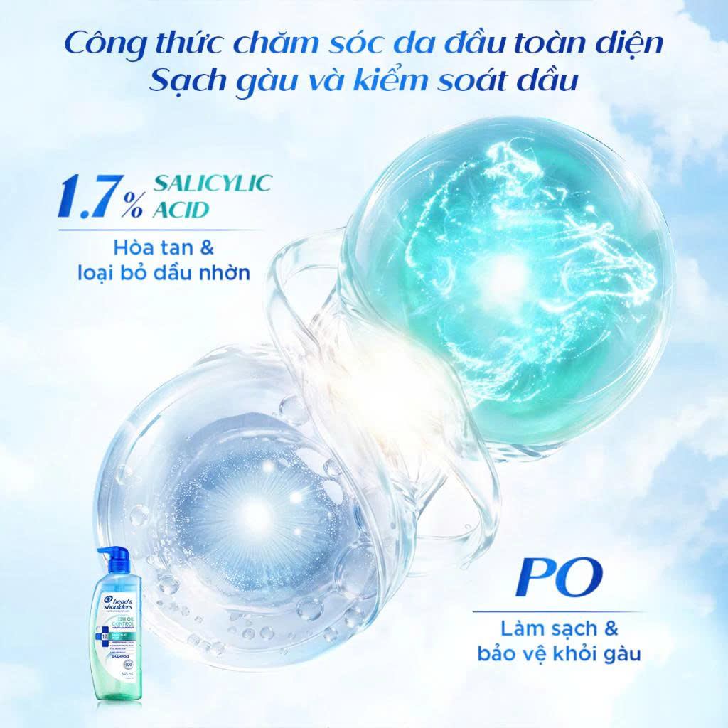 Dầu Gội HEAD & SHOULDERS 72 GIỜ Kiềm Dầu/ Giảm Ngứa Da Đầu Và Làm Sạch Gàu - 460ml