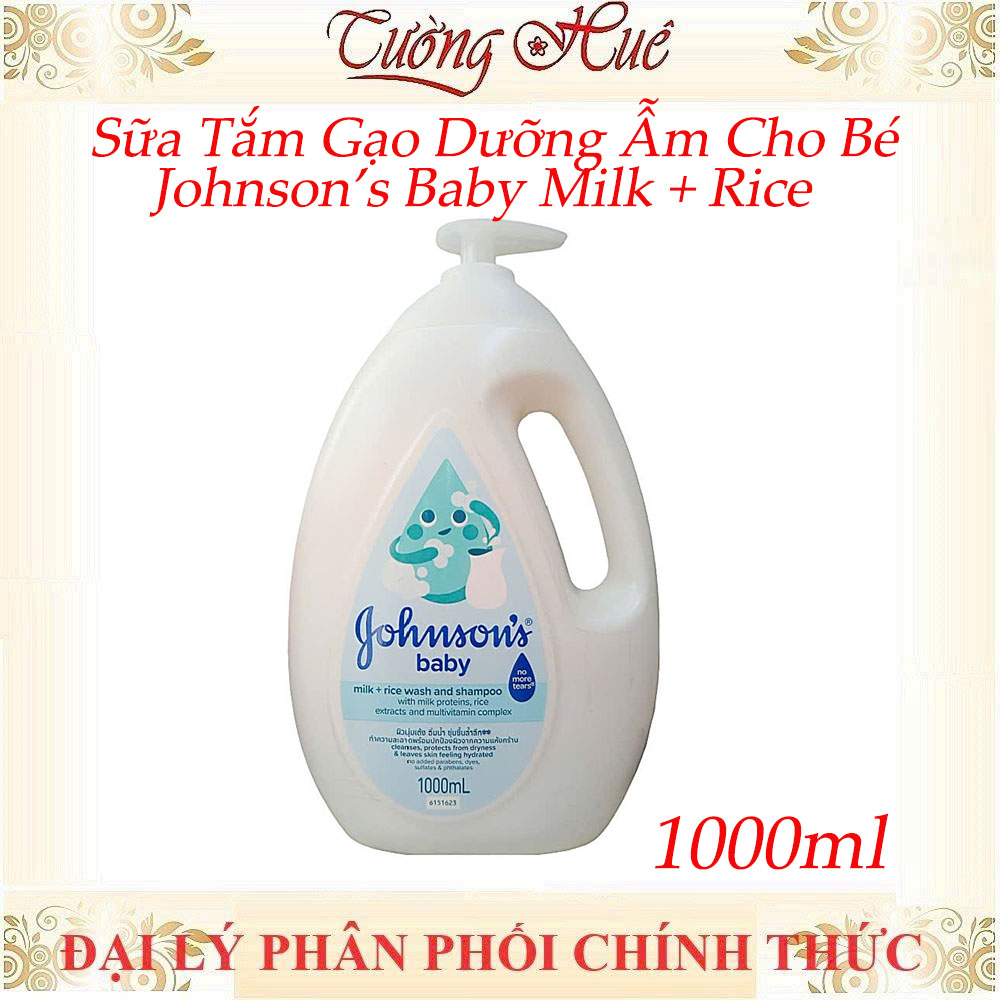 Sữa Tắm Gạo Dưỡng Ẫm Cho Bé Johnson’s Baby Milk + Rice 1000ml