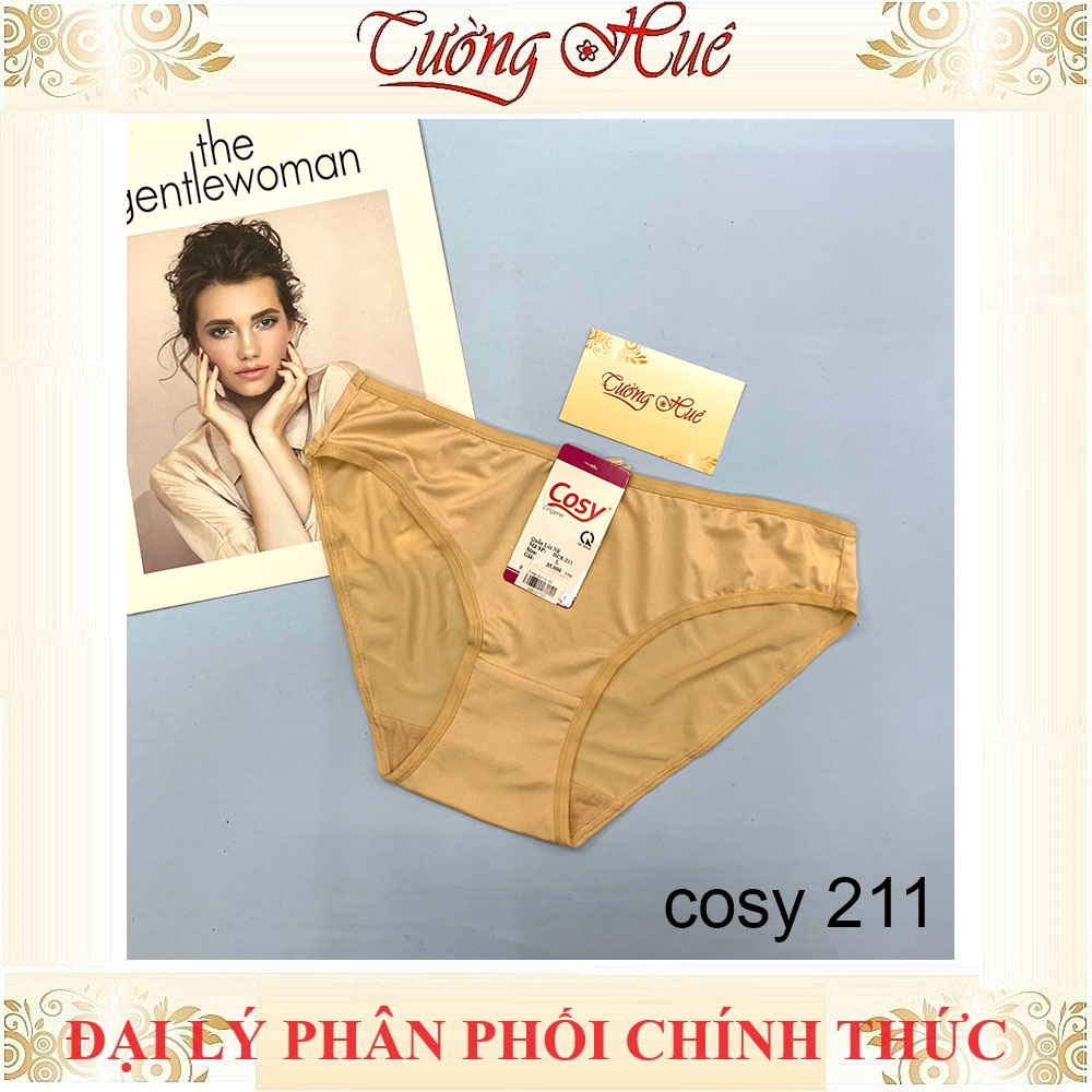 Quần lót nữ Cosy HCE 211 trơn lưng cao vừa.