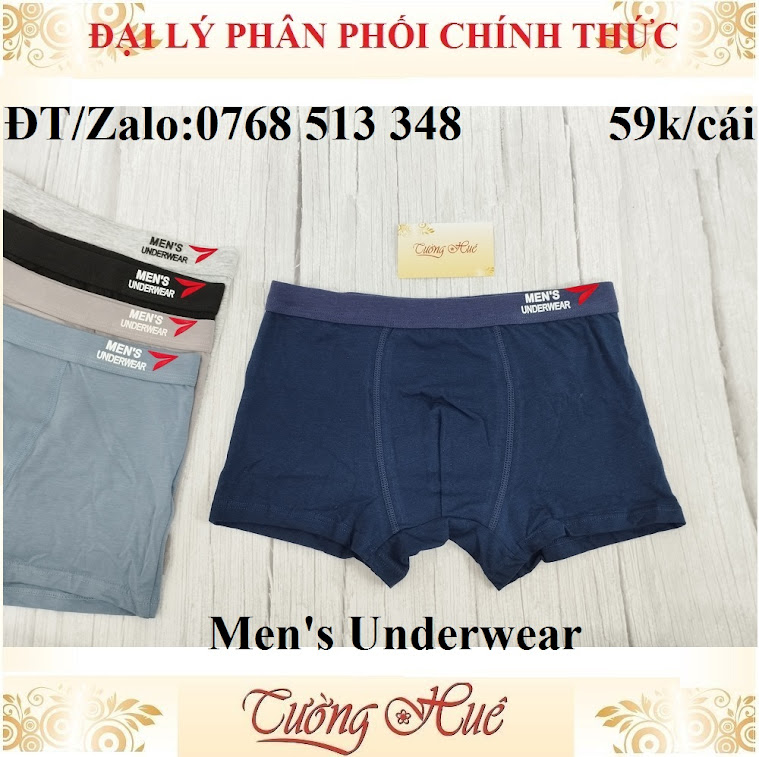 Quần lót nam Men's Underwear dạng đùi cotton.