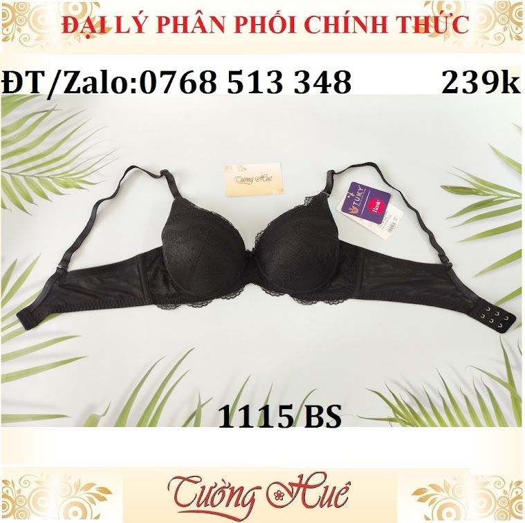 Áo lót nữ Tuky 1115 BS ren không gọng, mút mỏng vừa.