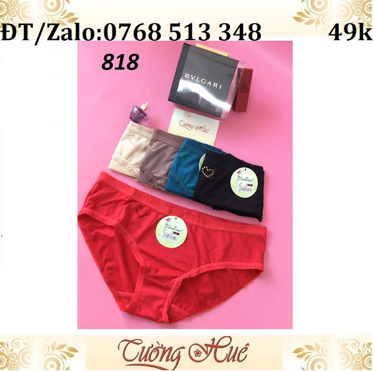 Quần lót nữ Darlin DL818 trơn tim.