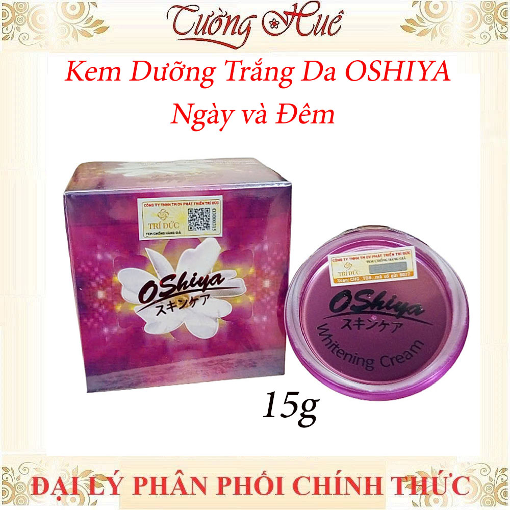 Kem Dưỡng Trắng Da OSHIYA Ngày và Đêm - 15g - Tím