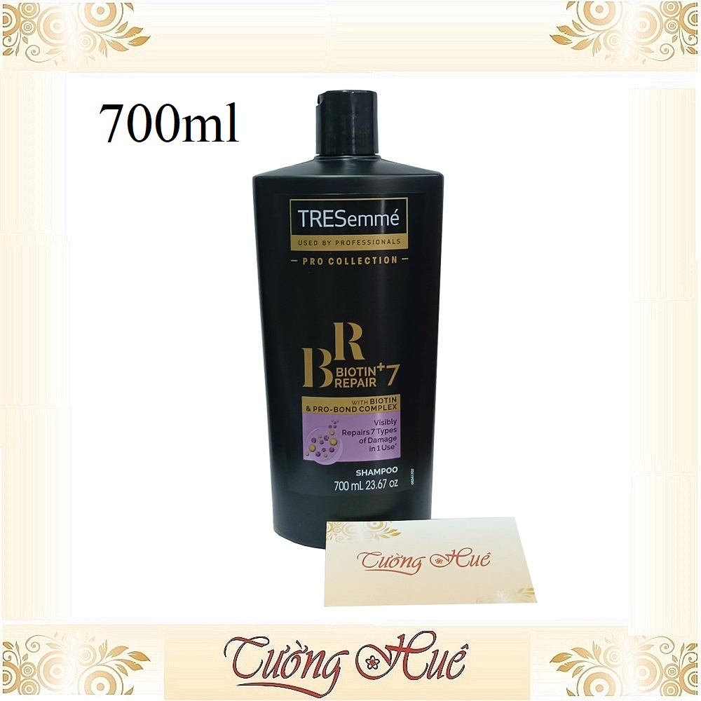 Dầu Gội Phục Hồ Tóc Hư Tổn TRESemme Biotin+ Repairs 7 Types Shampoo - 700ml ( Tím )