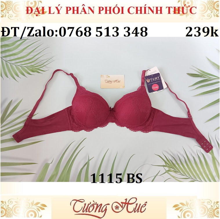 Áo lót nữ Tuky 1115 BS ren không gọng, mút mỏng vừa.