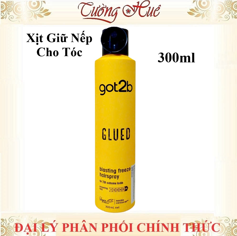 Xịt Giữ Nếp Cho Tóc Got2b Glued Blasting Freeze Hairspray - 300ml (Vàng)