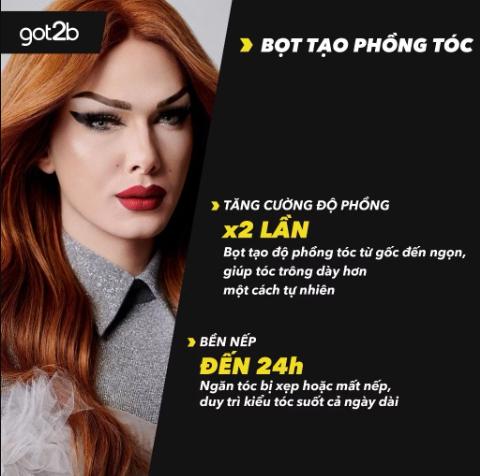 Bọt Tạo Độ Phồng Cho Tóc Got2b Volumania 24h Volumising Mousse - 250ml (Tím)