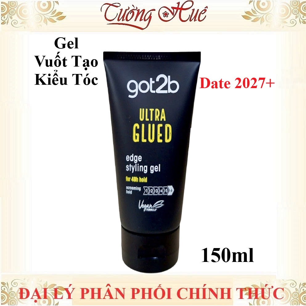 Gel Vuốt Tạo Kiểu Tóc Got2b Ultra Glued Siêu Cứng - 150ml (Đen)