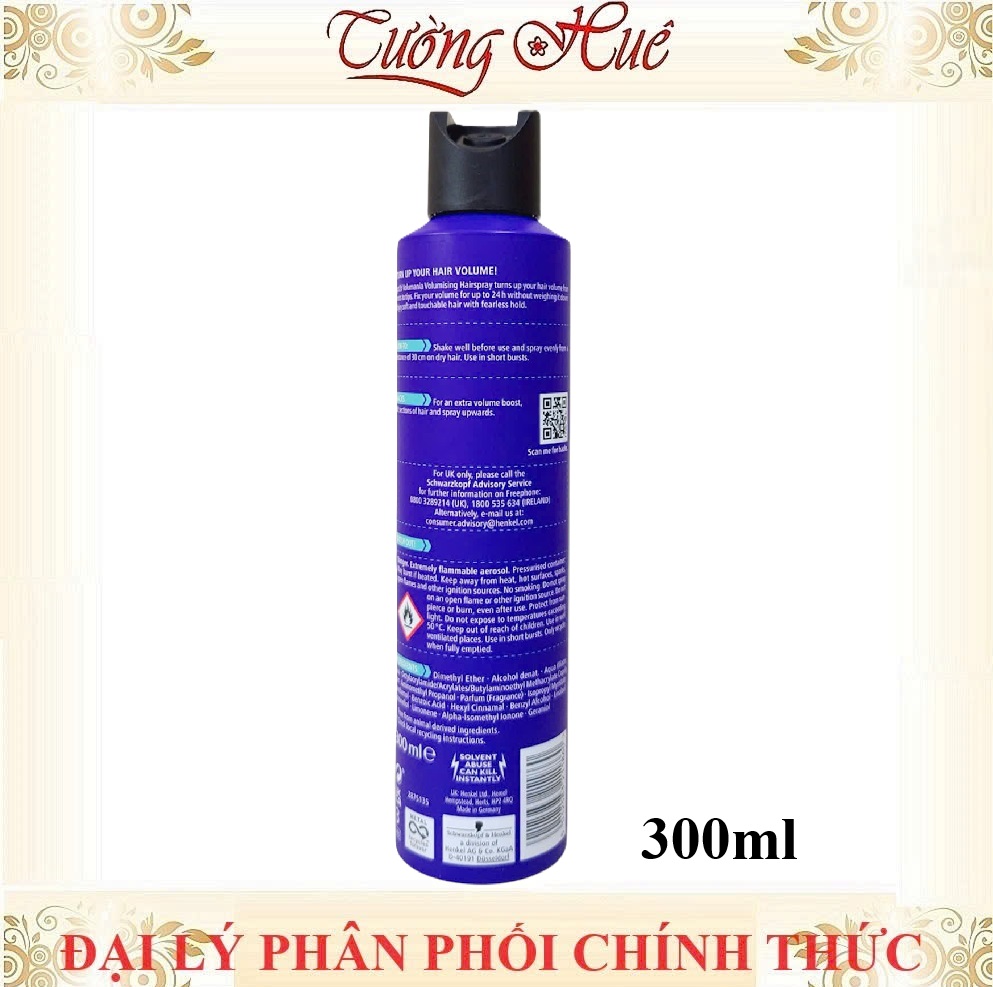 Xịt Tạo Độ Phồng Cho Tóc Got2b Volumaniac 24h Volumising Hairspray - 300ml (Tím)