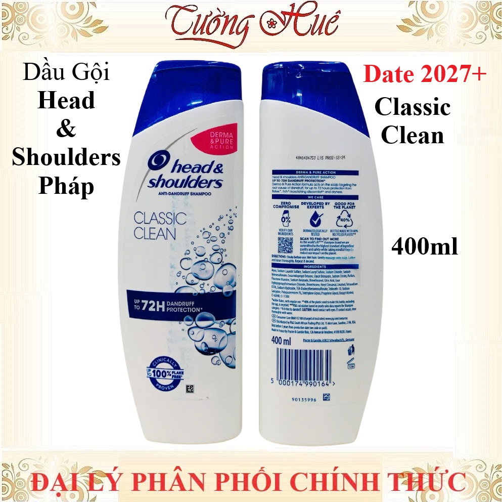 Dầu Gội Head & Shoulder Pháp Nhiều Mùi Lựa Chọn - 400ml