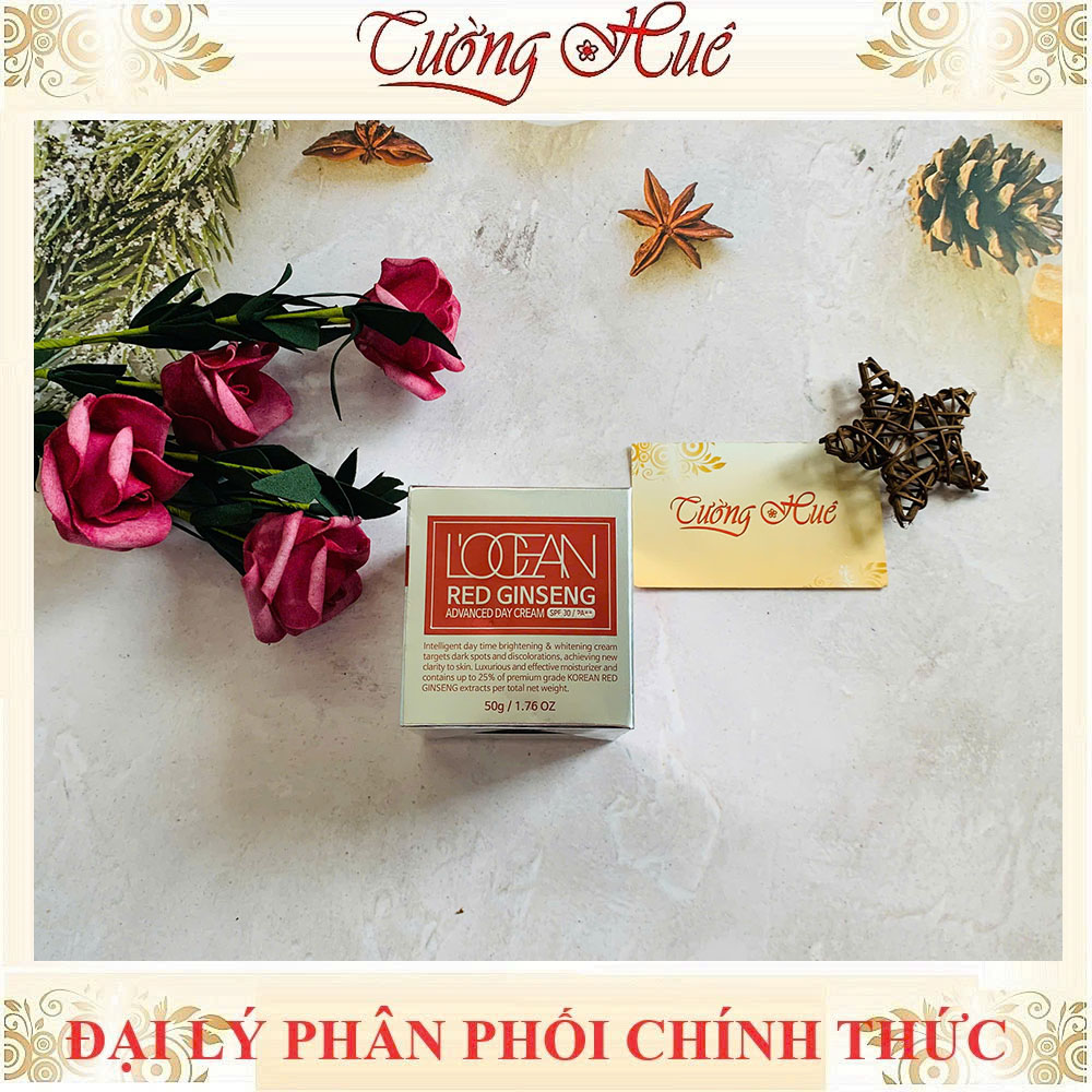 Locean Red Ginseng Kem hồng sâm Chống Lão Hóa Da, Dưỡng ẩm, Trắng da ban ngày Advanced Day Cream SPF 30 / PA++ - 50g