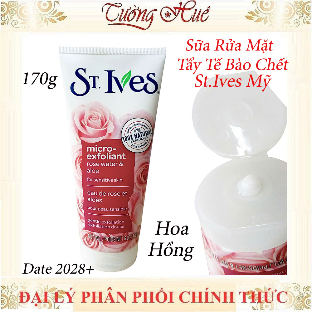 Sữa Rửa Mặt Tẩy Tế Bào Da Chết St.Ives Hàng Mỹ Nhiều Mùi Lựa Chọn - 170g