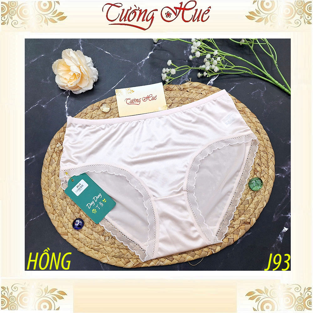 Quần lót nữ Ding Dang J93 lụa lạnh mát viền phối ren mềm