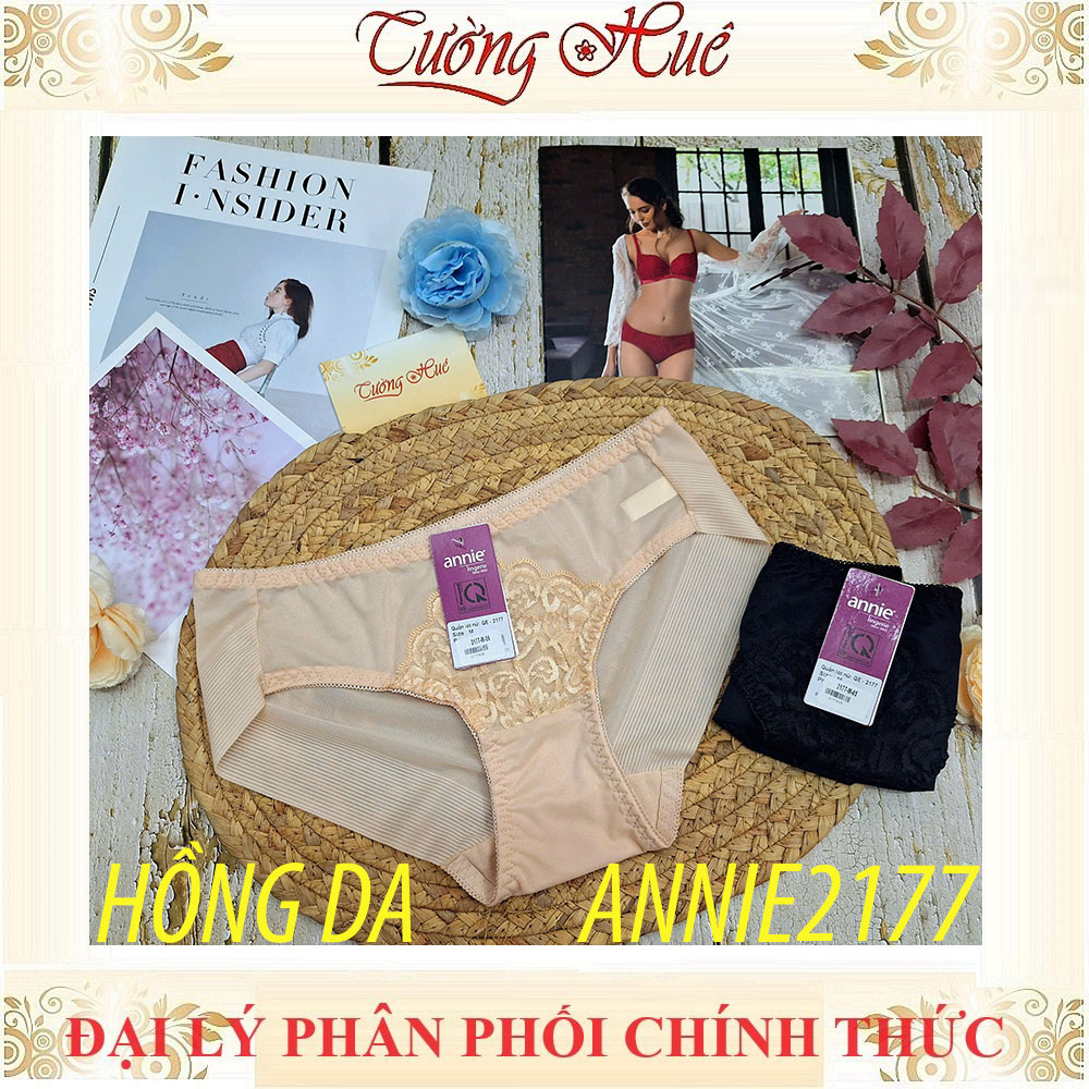 Quần lót nữ phối ren annie QE 2177 lưng thấp mặc thoải mái
