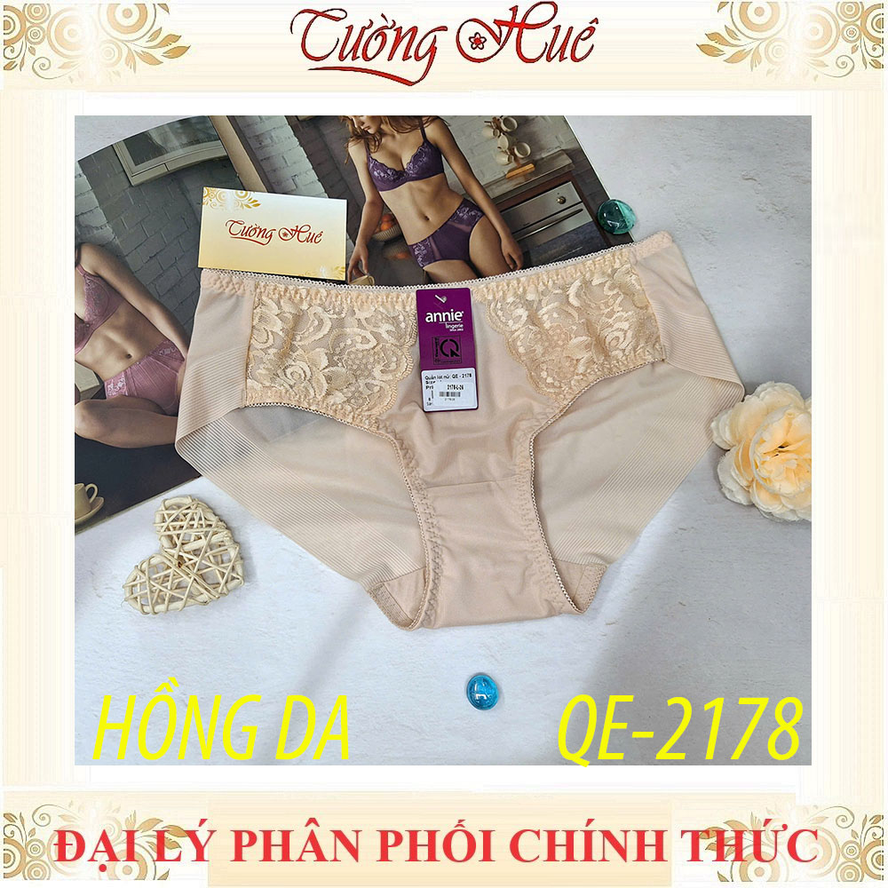 Quần lót nữ không viền sau annie QE 2178, Lưng thấp có ren