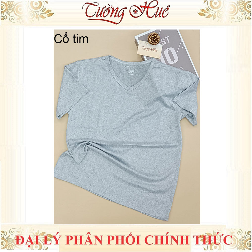 Áo lót nam Thái lan ICOOLMAN thun co giãn 2 chiều cổ tim tay ngắn form ôm body.